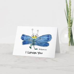 I Larvae You So MUSH Butterfly Valentines Card