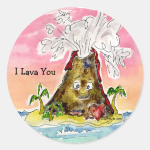 I Lava You Classic Round Sticker