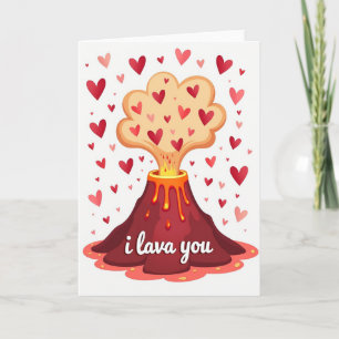 I Lava You Funny Love Volcano Card