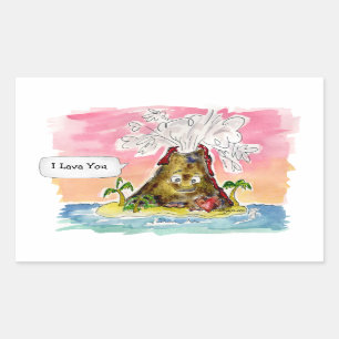 I Lava You Rectangular Sticker