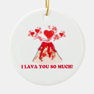 I Lava You So Much Ceramic Tree Decoration