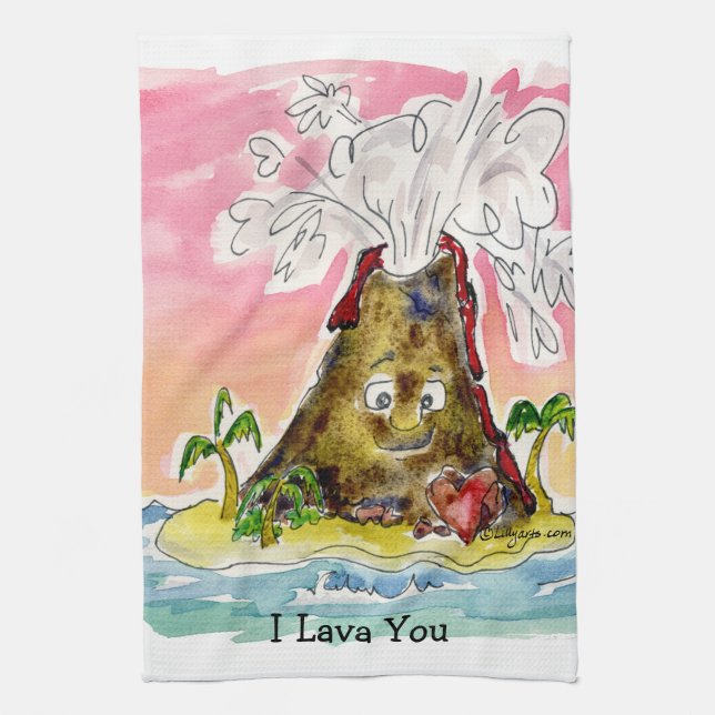 I Lava You Tea Towel (Vertical)