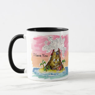 I Lava You,You Erupt Me Cartoon Volcano Mug