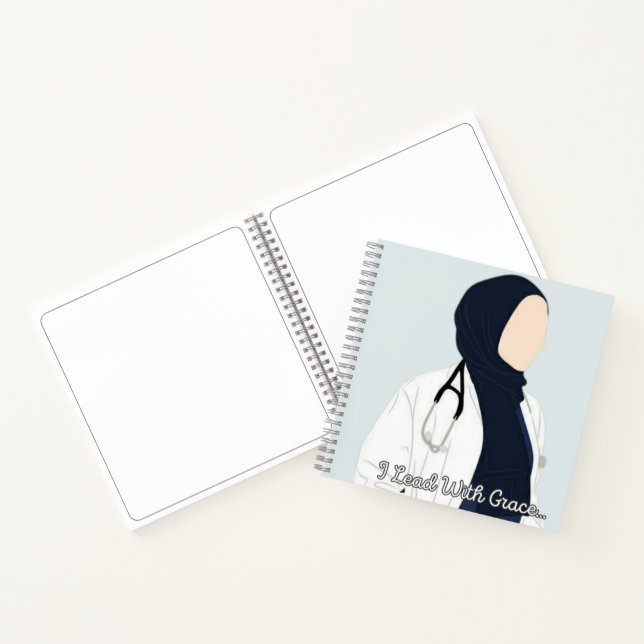  I Lead with Grace- Hijabi Doctor Notebook (Inside)