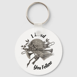 I Lead You Follow Music Teacher Appreciation Key Ring
