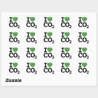 I Leaf CO2 - I love Carbon Dioxide Sticker Sheet