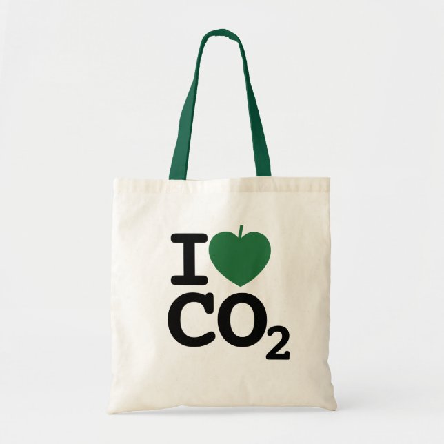 I Leaf CO2 - I Love Carbon Dioxide Tote Bag (Front)