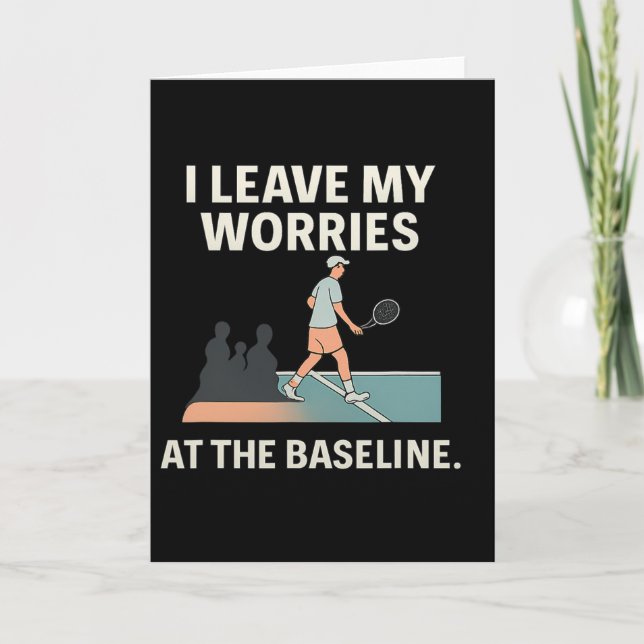I Leave My Worries At The Seline Sketll  Card (Front)