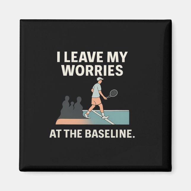 I Leave My Worries At The Seline Sketll  Magnet (Front)