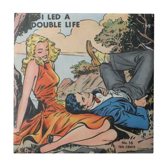 I Led a DOuble Life Tile (Front)