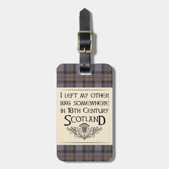 I Left My Bag in Scotland Luggage Tag (Front Vertical)