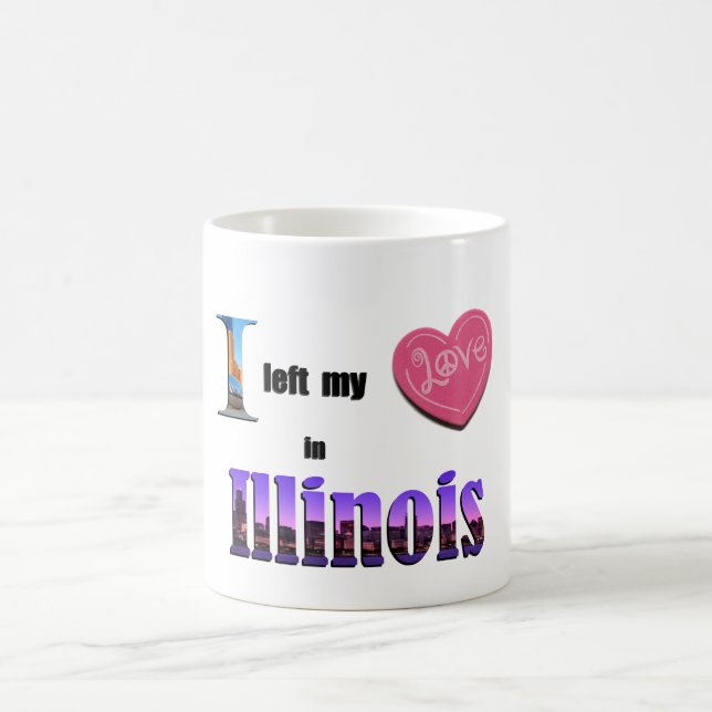 I left my heart in Illinois - Love Gift Cup Mug (Center)