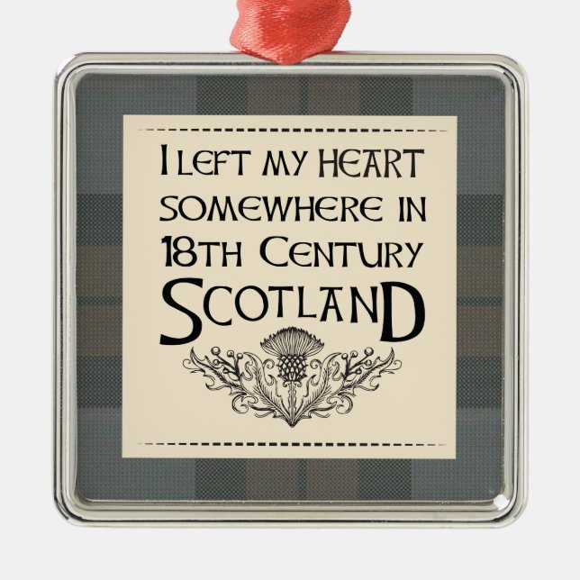 I Left My Heart in Scotland Metal Tree Decoration (Front)