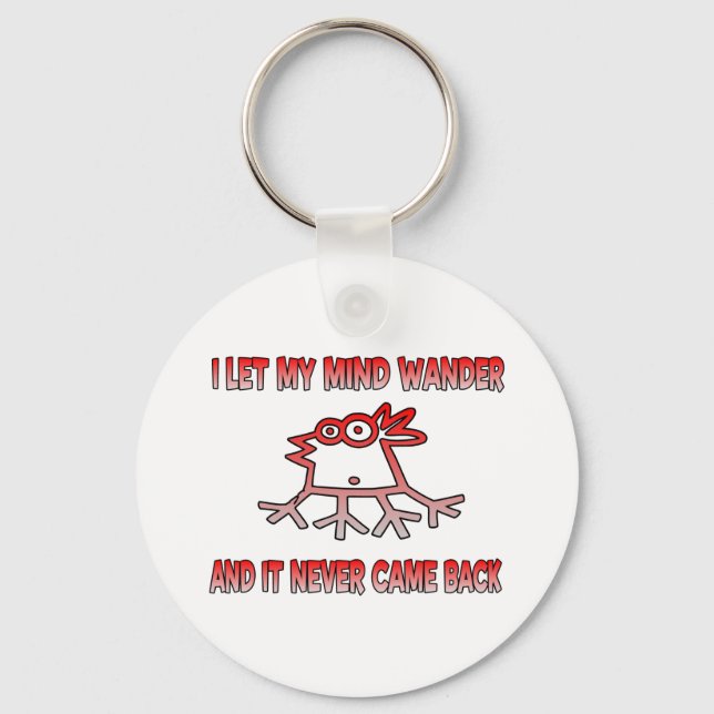 I let my mind wander key ring (Front)