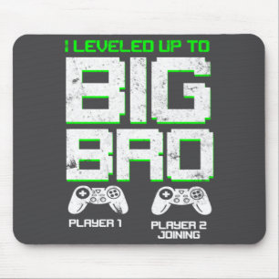 I Leveled Up To Big Bro Kids Gamer New Brother Mouse Mat