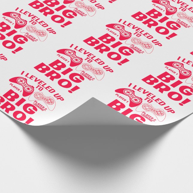 "I LEVELED UP TO BIG BRO! WRAPPING PAPER (Corner)
