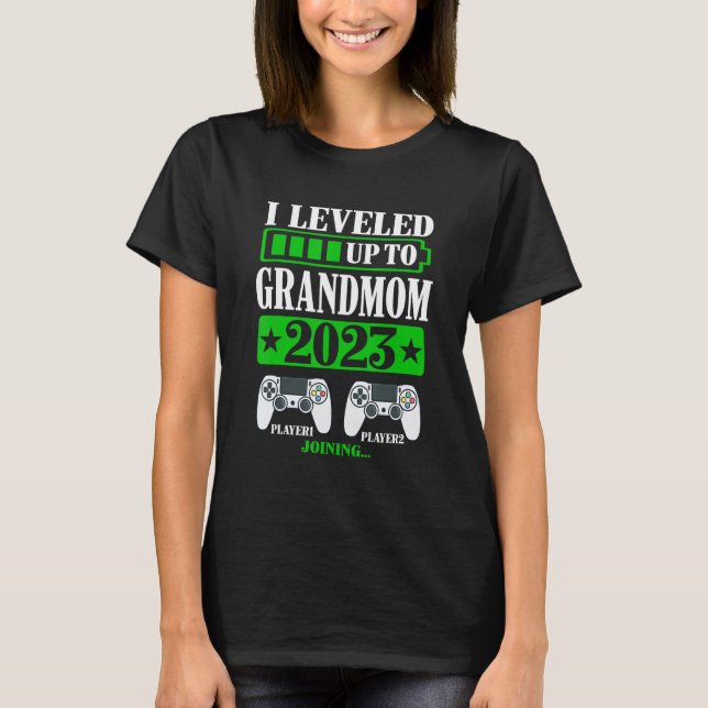 I Leveled Up To Grandmom 2024 Promoted To Level Un T-Shirt (Front)