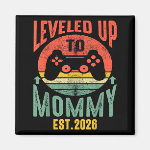 I Leveled Up To Mommy 2026 Pregnancy Announcement Magnet