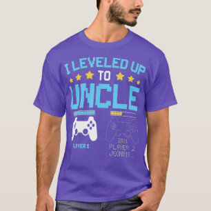 I Leveled Up To Uncle 2021 Funny Soon To Be Uncle T-Shirt