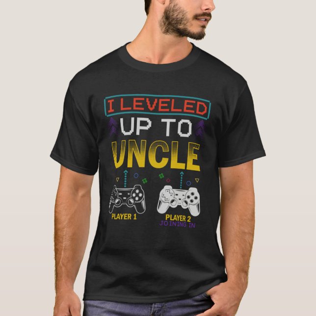 I Leveled Up To Uncle 2023 New Family Promoted To  T-Shirt (Front)
