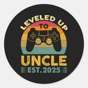 I Leveled Up To Uncle 2025 I'm Going To Be Uncle 2 Classic Round Sticker