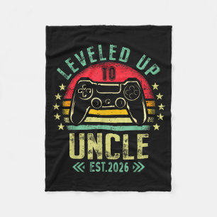I Leveled Up To Uncle 2026 Promoted To Uncle Level Fleece Blanket