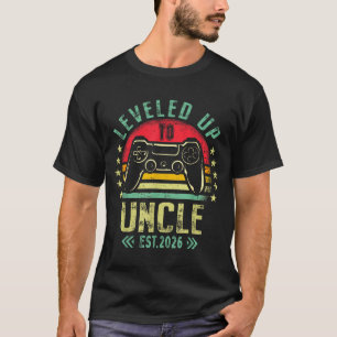 I Leveled Up To Uncle 2026 Promoted To Uncle Level T-Shirt