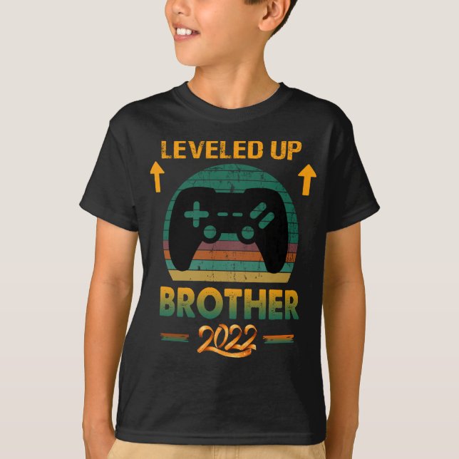 I Levelled Up Big Brother Est 2022 Promoted To Bro T-Shirt (Front)