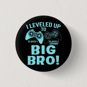 I Levelled Up To Big Bro 3 Cm Round Badge