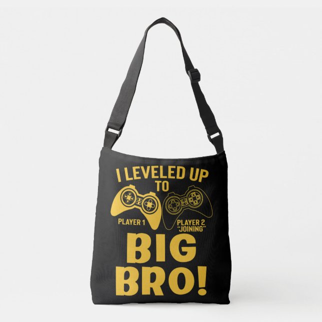 I Levelled Up To Big Bro Crossbody Bag (Front)