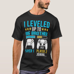 I Levelled Up To Big Bro Gamer Apparel New Brother T-Shirt