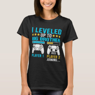 I Levelled Up To Big Bro Gamer Apparel New Brother T-Shirt