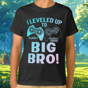I Levelled Up To Big Bro Gradient Big Brother T-Shirt
