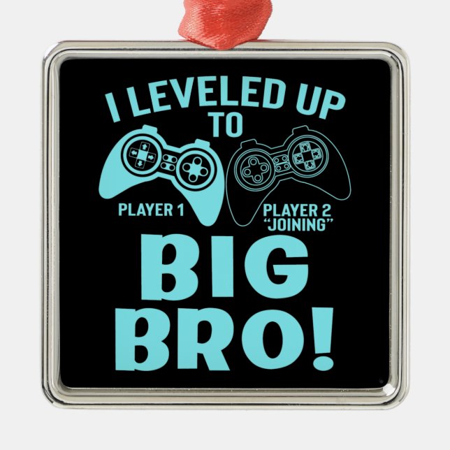 I Levelled Up To Big Bro Metal Tree Decoration (Front)