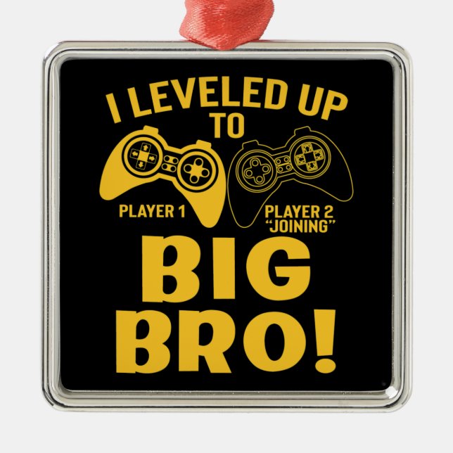 I Levelled Up To Big Bro Metal Tree Decoration (Front)