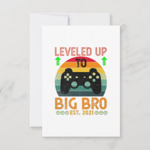 I Levelled Up To Big Brother 2021 Gamer Gift RSVP Card