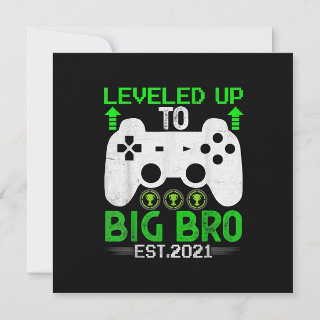 I Levelled Up To Big Brother Est2021 Promoted Holiday Card (Front)