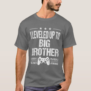 I Levelled Up To Big Brother Est 2023 Funny New Br T-Shirt