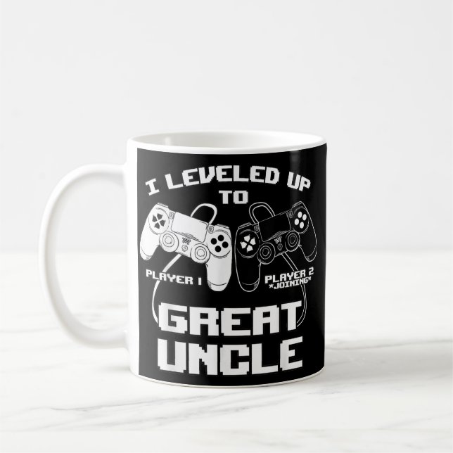 I Levelled Up To Great Uncle Gaming Baby Gender Coffee Mug (Left)