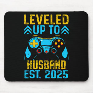 I Levelled Up To Husband Est 2025 Just Married Bac Mouse Mat