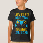 I Levelled Up To Husband Est 2025 Just Married Bac T-Shirt<br><div class="desc">I Levelled Up To Husband Est 2025 Just Married Bachelor Party</div>