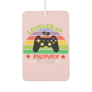 I Levelled Up To Mummy Funny Gamer Est. 2025 Women Car Air Freshener