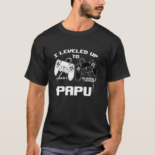 I Levelled Up To Papu Gaming Baby Gender Announcem T-Shirt
