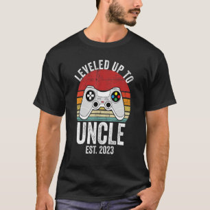 I Levelled Up To Uncle 2023 Level Unlocked New Unc T-Shirt