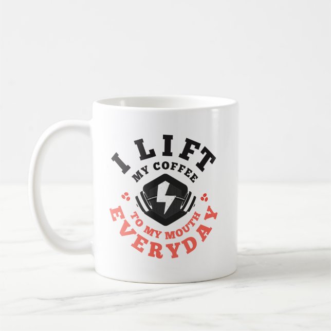 I Lift Everyday (Salmon) Coffee Mug (Left)