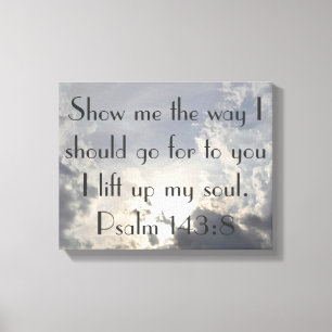 I lift up my soul bible verse wrapped canvas