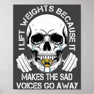 I Lift Weights Because It Makes The Sad Voices Go  Poster