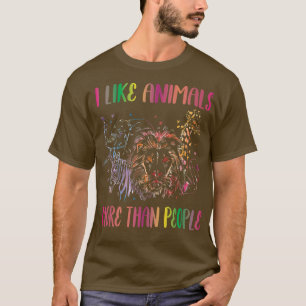 I Like Animals More Than People Funny Vegan Vegeta T-Shirt