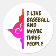 I like baseball-peeking cat