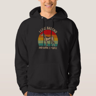 I Like Basenji And Maybe 3 People Basenji Graphic Hoodie